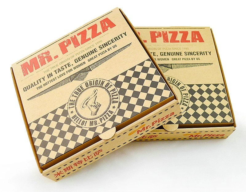 Custom Logo Cheap Paper Crepe Pizza Food Packaging Carton Box Corrugated