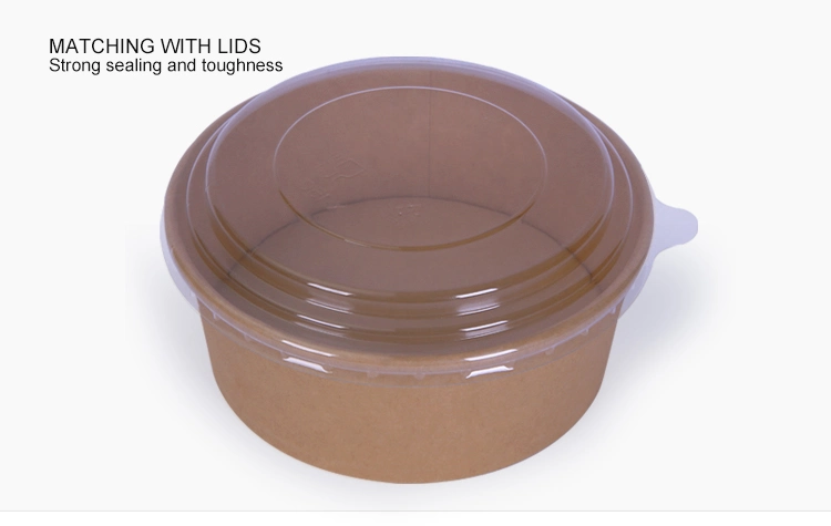 500ml/750ml Salad Brown Kitchen High Quality Dsiposable Kraft Paper Bowl