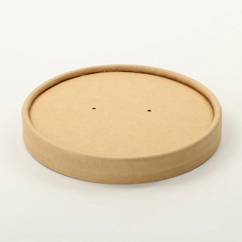 Eco-Friendly Kraft Manufactured Kraft Paper Soup Cups with Lids