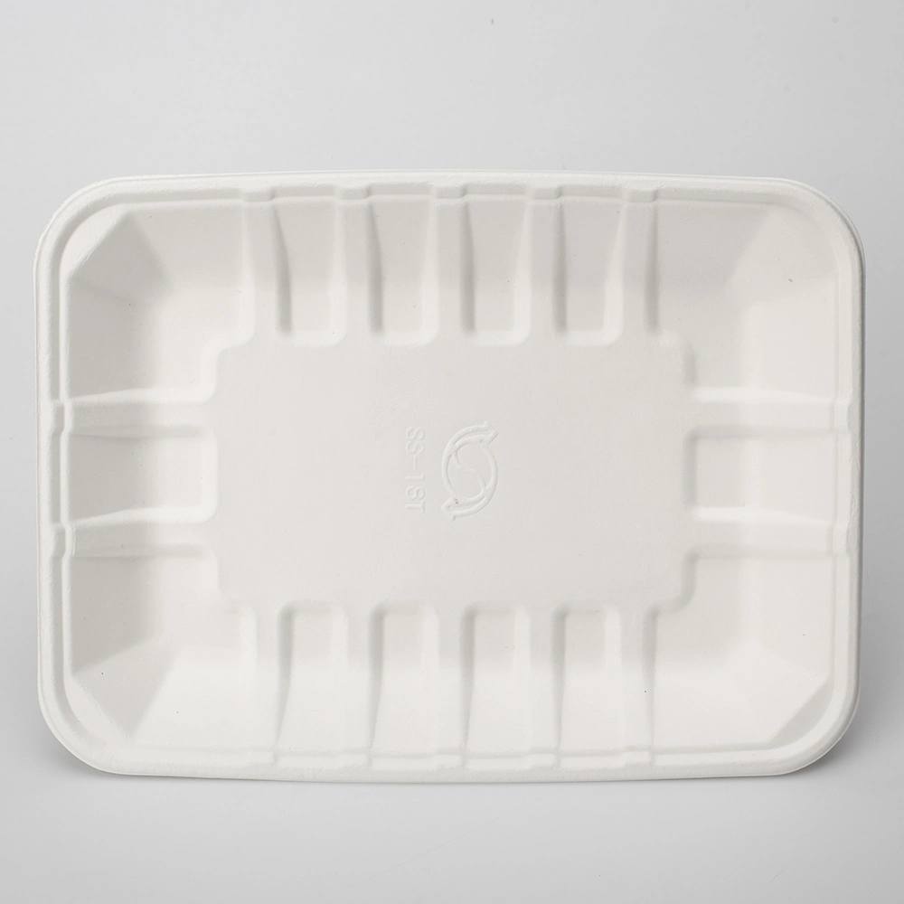 Biodegradable Compostable Sugarcane Bagasse Paper Pulp Tableware Biodegradable Trays