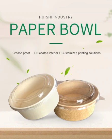 Umweltfreundliche, individuelle Salatschüssel aus Papier mit Deckel